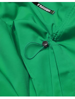 Tenký zelený dámsky prehoz cez oblečenie s kapucňou (B8118-82)