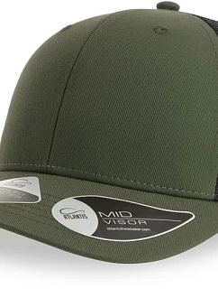 Atlantis Headwear Bryce 6-panelová truckerová čiapka 33.0102 olivová/čierna
