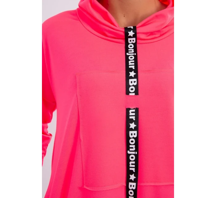 Šaty s kravatou ružové neónové Šaty s kravatou ružové neónové