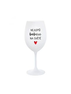 NEJLEPŠÍ NA  bílá sklenice na víno 350 ml model 22147810 - Giftela