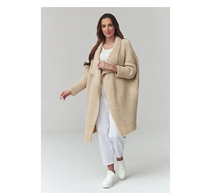 Zapínanie svetra model 226881 Makadamia Zapínanie svetra model 226881 Makadamia