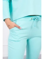 Súprava s oversize blúzkou mint