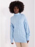 Sweter AT SW 23401.97P jasny niebieski