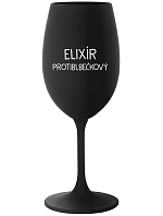 ELIXÍR PROTIBLBEČKOVÝ - černá sklenice na víno 350 ml