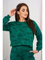 Súprava s nápismi zelenej farby