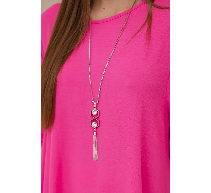 Sada halenky + kalhot s přívěskem růžový Sada halenky + kalhot s přívěskem růžový