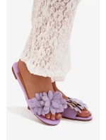 Dámské ploché s ozdobou Fialové model 22032070 - Boto