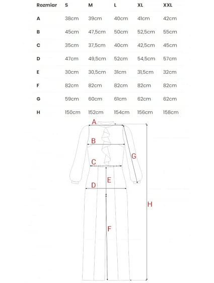 model 21319219 Kombinéza s volánem bordó - STYLOVE