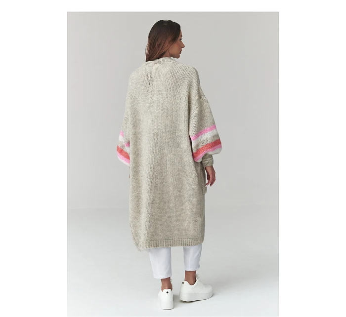 Zapínanie svetra model 226864 Makadamia