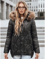 Dámská zimní bunda s kožešinou černá Dstreet model 21994813 - FashionStreet