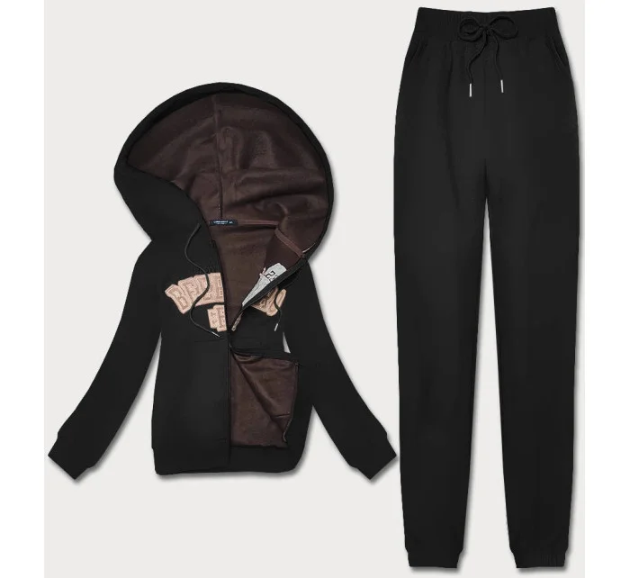 Čierny dámsky polarový komplet (ZCH2212)