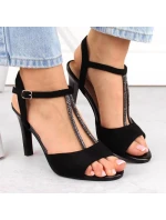 Černé semišové sandály W model 19907355 - SERGIO LEONE