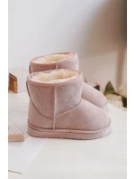 Dziecięce Ocieplane Botki Śniegowce Różowe Gooby