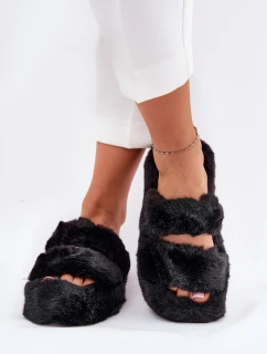 Dámské Kožené Pantofle Na Platformě Černé model 21690020 - Boto