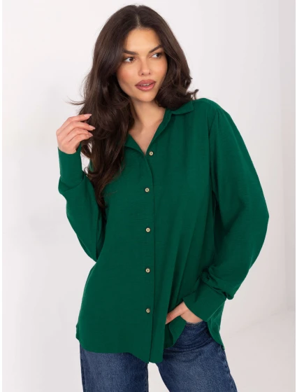 Košeľa LK KS 510109.70 tmavozelená