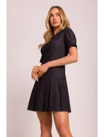 M842 Džínsové šaty so záhybmi - grafitové M842 Džínsové šaty so záhybmi - grafitové