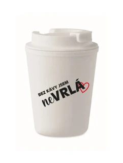 BEZ KÁVY JSEM NEVRLÁ - bílý termohrnek 300 ml