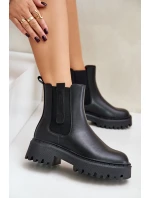 Kožená členková obuv OO274A386 čierna - Big Star