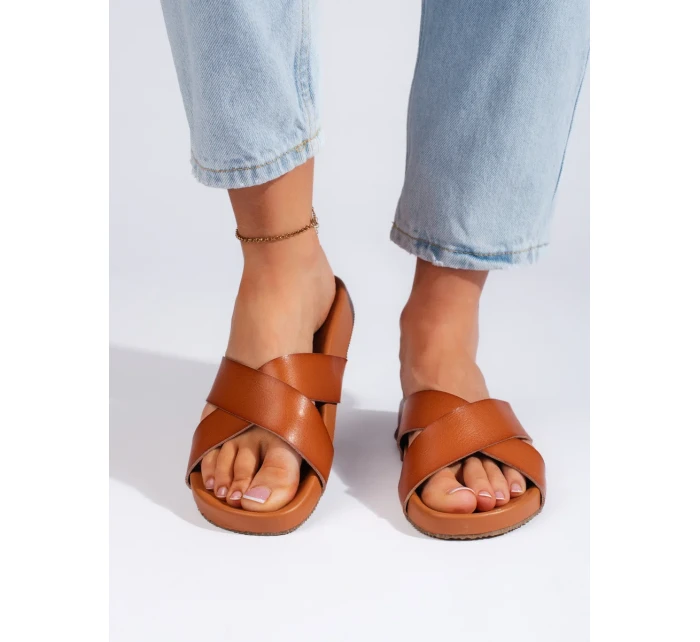 Dámske praktické hnedé ponožky na platforme Dámske praktické hnedé ponožky na platforme