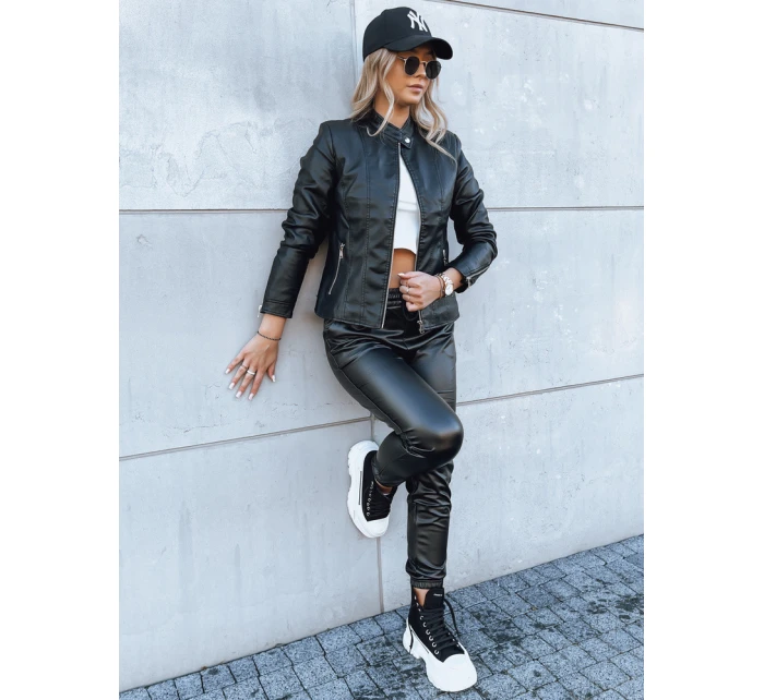 Dámská kožená bunda  černá Dstreet model 21971239 - FashionStreet