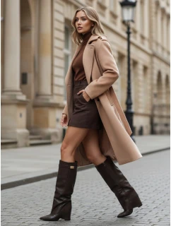 FashionStreet hnedé široké topánky ZY1028