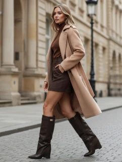 FashionStreet hnedé široké topánky ZY1028