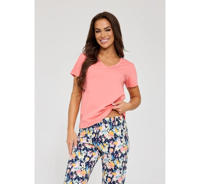 Pyžamo model 21945373 Violetta kr/r 3XL5XL - Cornette Pyžamo model 21945373 Violetta kr/r 3XL5XL - Cornette