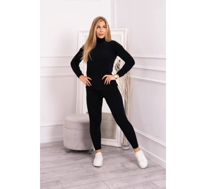 Dvoudílný svetr z alpaky černý