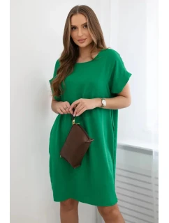 Šaty s vreckami zelené