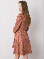 Sukienka LK SK model 20513990 ciemny pomarańczowy - FPrice Sukienka LK SK model 20513990 ciemny pomarańczowy - FPrice