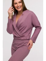 Kalhoty s širokými nohavicemi a předními  heather model 21047285 - BeWear