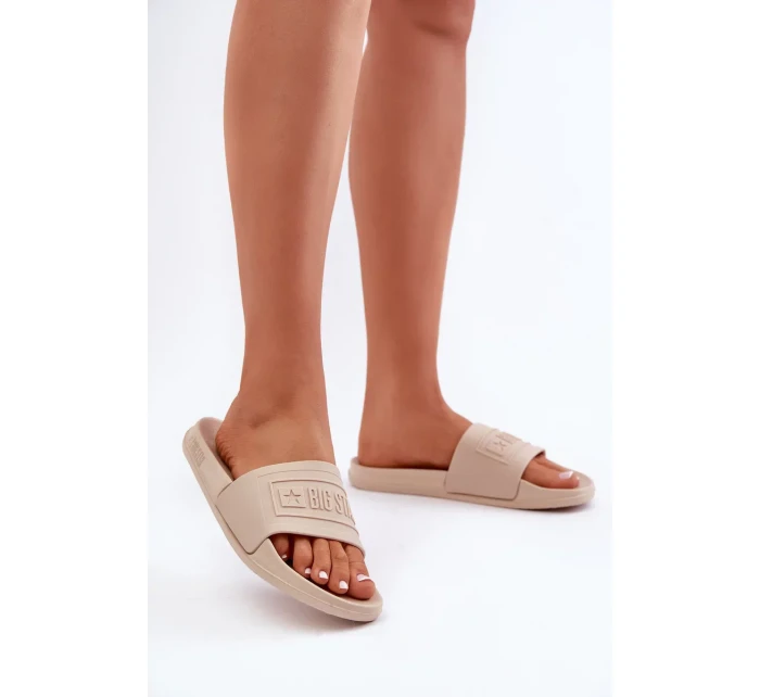 Ľahké dámske papuče Big Star OO274035 Beige