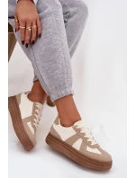 Dámske tenisky na platforme - tmavobéžové Dovina Dámske tenisky na platforme - tmavobéžové Dovina