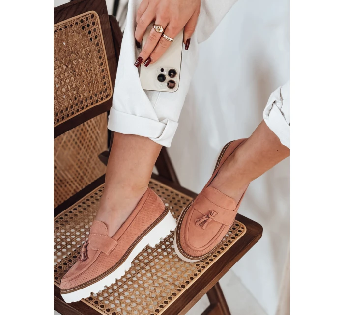 Dámské ažurové mokasíny pink Dstreet model 21984189 - FashionStreet Dámské ažurové mokasíny pink Dstreet model 21984189 - FashionStreet