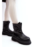 Dámské zimní boty s podrážkou a zipem  černé model 21639078 - Goe