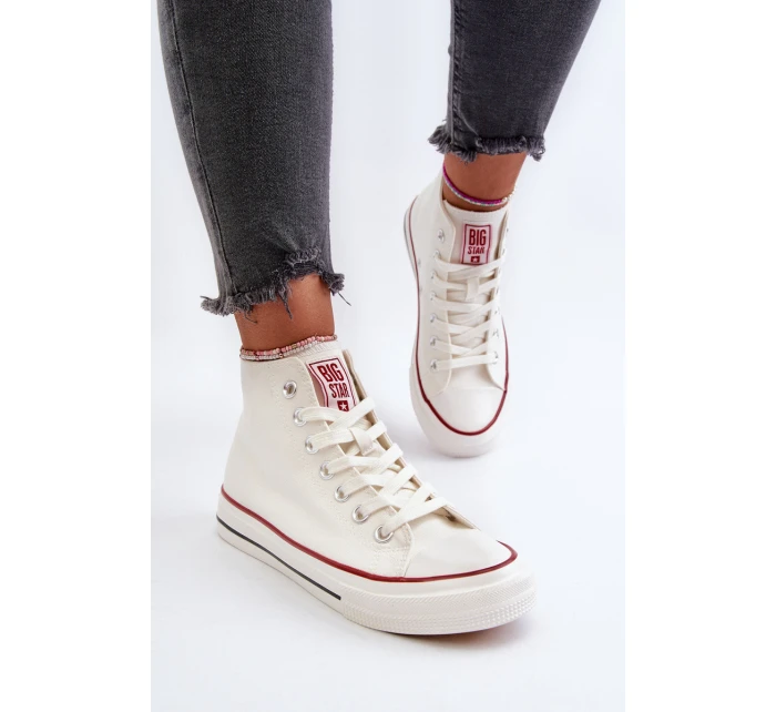 Dámské vysoké tenisky Big Star model 21654781 bílé - Big Star Shoes