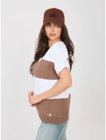 Blúzka RV BZ A1214.89 bielo-hnedá