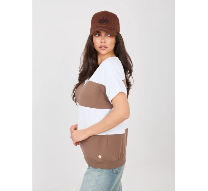 Blúzka RV BZ A1214.89 bielo-hnedá