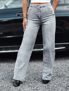 Dámske baggy džínsy ZIPELLA s vysokým pásom šedé FashionStreet UY2207