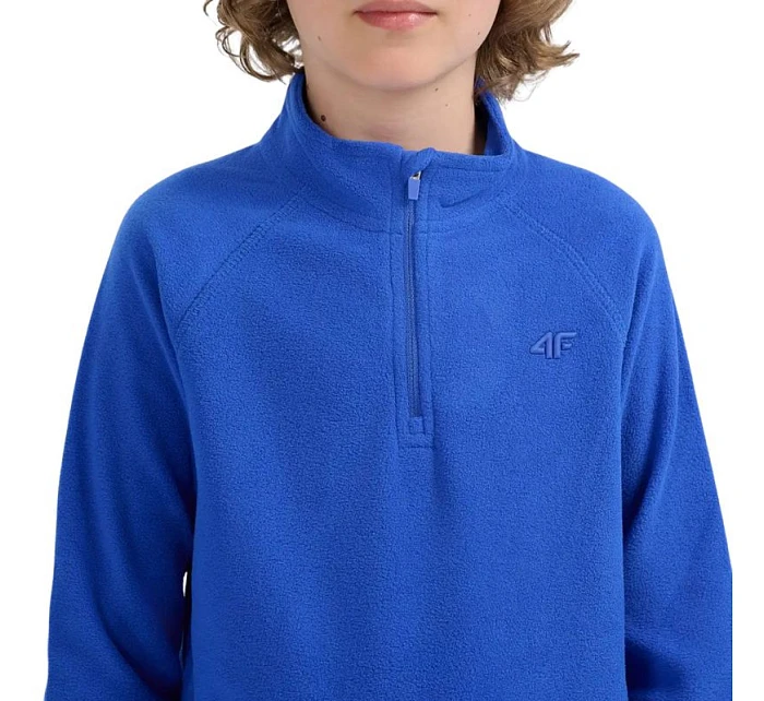 Chlapčenská fleecová mikina 4F M058 cobalt 4FJWAW25UFLEM058 36S