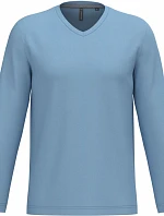 Kariban K 358 Pánske tričko s výstrihom do V a dlhými rukávmi 20.K358 sky blue