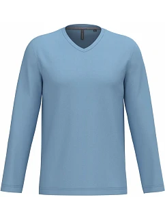Kariban K 358 Pánske tričko s výstrihom do V a dlhými rukávmi 20.K358 sky blue