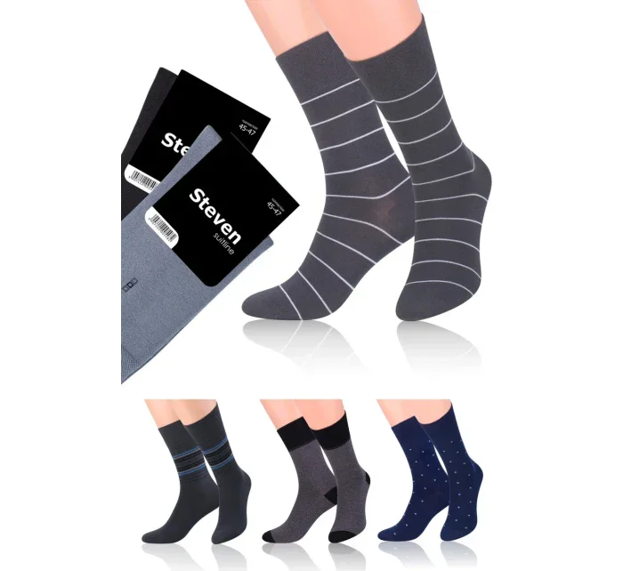 Hladké pánske ponožky s jemným vzorom 056 Hladké pánske ponožky s jemným vzorom 056