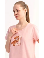 Dámské domácí šaty s krátkým rukávem model 22405598 - Vienetta Dámské domácí šaty s krátkým rukávem model 22405598 - Vienetta