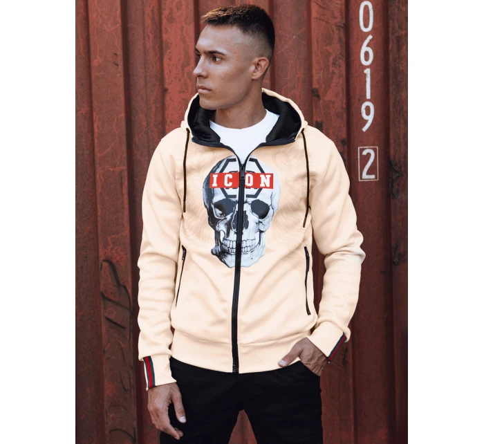 Pánská světle béžová mikina Dstreet model 21980043 - FashionStreet