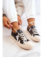 Damskie Materiałowe Trampki Moro BIG STAR JJ274237 Biało-Szare Damskie Materiałowe Trampki Moro BIG STAR JJ274237 Biało-Szare