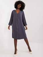 Šaty D73761M30430A tmavomodré