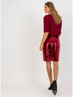 Spódnica LK SD model 21127108 bordowy - FPrice