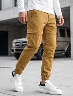 Béžové pánske bojové nohavice FashionStreet UX4177
