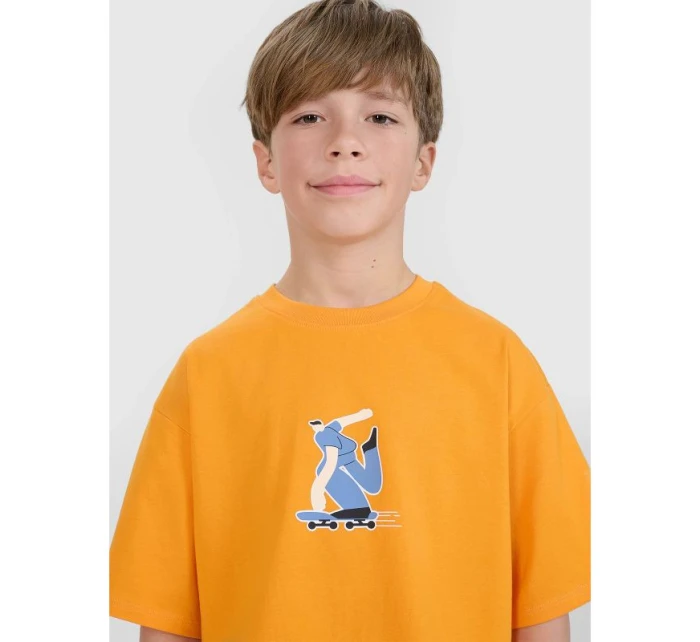 Chlapčenské tričko s potlačou 4F 4FJRSS25TTSHM2641-70S